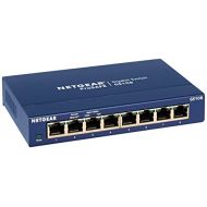 NETGEAR 8-Port Gigabit Ethernet Unmanaged Switch, Sturdy Metal, Desktop, Plug-and-Play, ProSAFE Lifetime Protection (GS108)