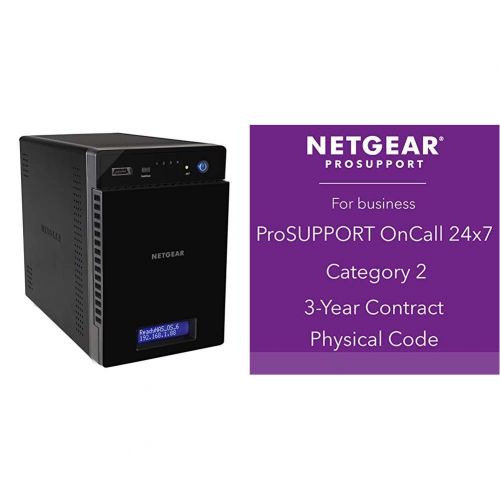  NETGEAR ReadyNAS RN214 4 Bay Diskless Personal Cloud NAS, 24TB Capacity Network Attached Storage, 1.4GHz Quad Core Processor, 2GB RAM with 3 years of ProSUPPORT