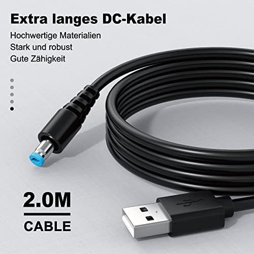  [아마존베스트]NEUE DAWN Multi Connector Universal Converter USB Cable to DC Male Hollow Plug Adapter Cable 5.5 x 2.1 mm to 7 Connectors: 2.5 x 0.7 mm/3.0 x 1.0 mm/3.5 x 1.35 mm/4.0 x 1.7 mm/5.5