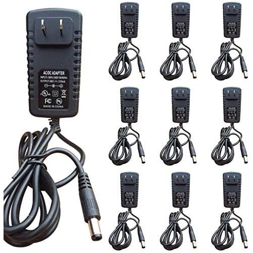  NEUPO NeuPo 48 Volt Power Supply (10 Pack) | Replacement Power Adapter Compatible with VOIP Polycom IP Phones VVX 201, 300, 301, 310, 311, 400, 401, 410, 411, 1500 2200-46170-001, Sound