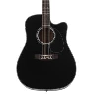 Takamine JEF381DX 12-string Dreadnought Acoustic-electric Guitar - Black