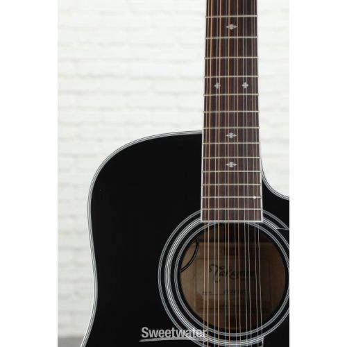  Takamine Legacy JEF381SC Dreadnought 12-string Acoustic-electric Guitar - Black