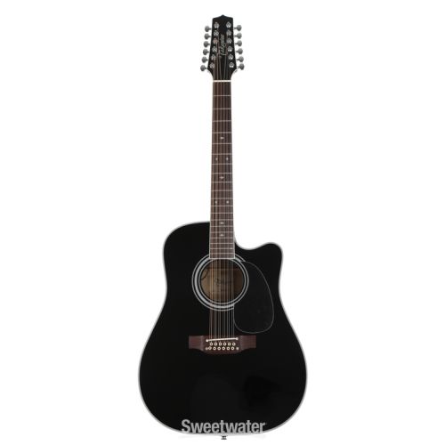  Takamine Legacy JEF381SC Dreadnought 12-string Acoustic-electric Guitar - Black