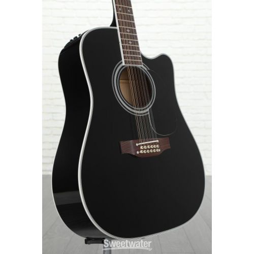  Takamine Legacy JEF381SC Dreadnought 12-string Acoustic-electric Guitar - Black