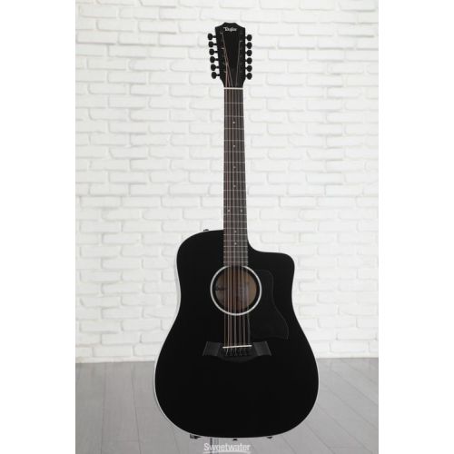  Taylor 250ce Plus 12-string Acoustic-electric Guitar - Black