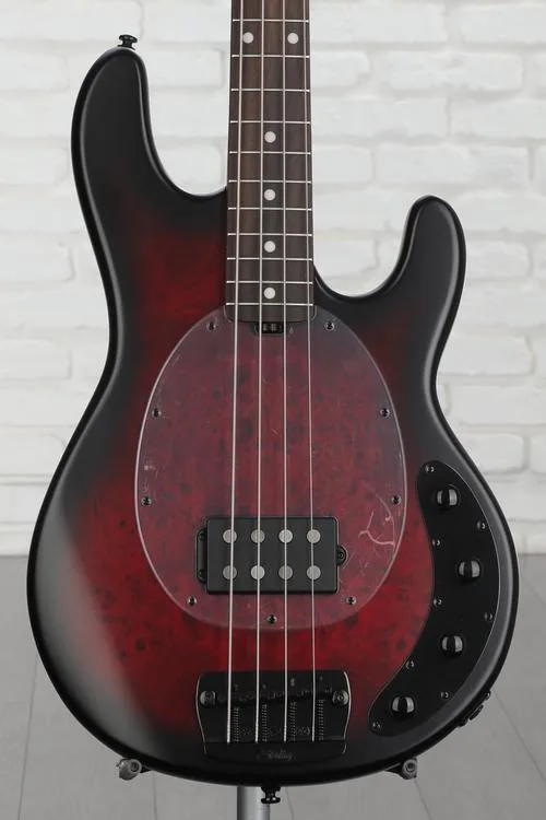 NEW
? Sterling By Music Man StingRay RAY34 Bass Guitar - Dark Scarlet Burst Satin