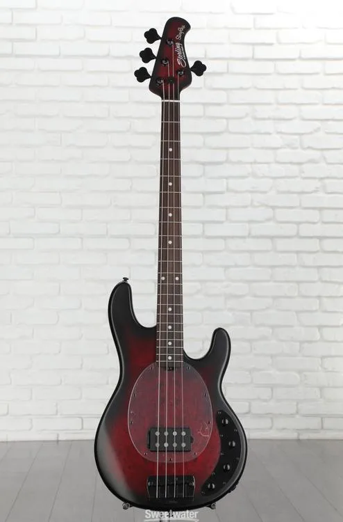  NEW
? Sterling By Music Man StingRay RAY34 Bass Guitar - Dark Scarlet Burst Satin