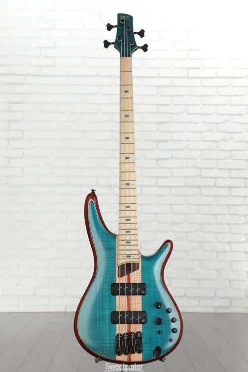  NEW
? Ibanez SR Premium 4-string Electric Bass Guitar - Caribbean Green Low Gloss