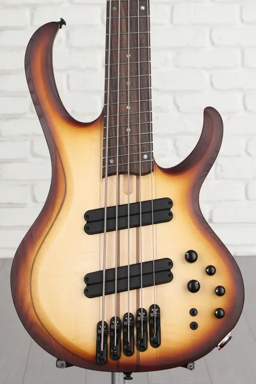 NEW
? Ibanez BTB Bass Workshop Multi-scale 5-string Electric Bass - Natural Browned Burst Flat
