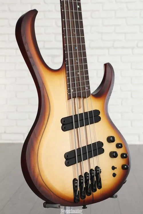  NEW
? Ibanez BTB Bass Workshop Multi-scale 5-string Electric Bass - Natural Browned Burst Flat