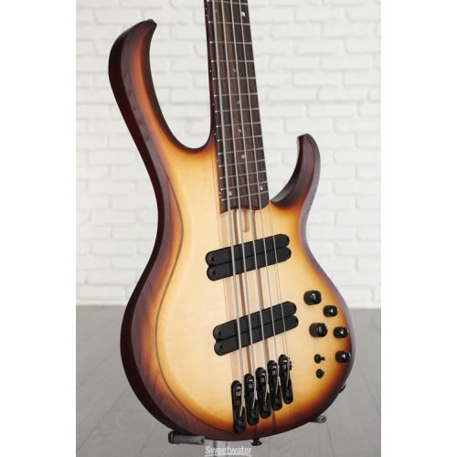  NEW
? Ibanez BTB Bass Workshop Multi-scale 5-string Electric Bass - Natural Browned Burst Flat