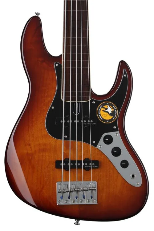 NEW
? Sire Marcus Miller V5 24 Fretless 5-string Bass Guitar - Tobacco Sunburst