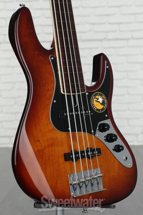  NEW
? Sire Marcus Miller V5 24 Fretless 5-string Bass Guitar - Tobacco Sunburst