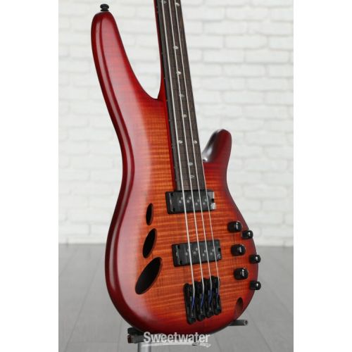  NEW
? Ibanez SR Bass Workshop Fretless Electric Bass - Brown Topaz Burst Low Gloss