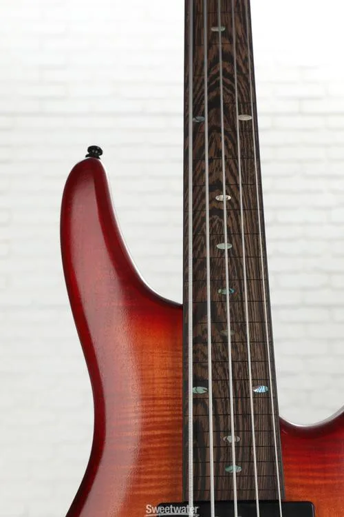  NEW
? Ibanez SR Bass Workshop Fretless 5-string Electric Bass - Brown Topaz Burst Low Gloss