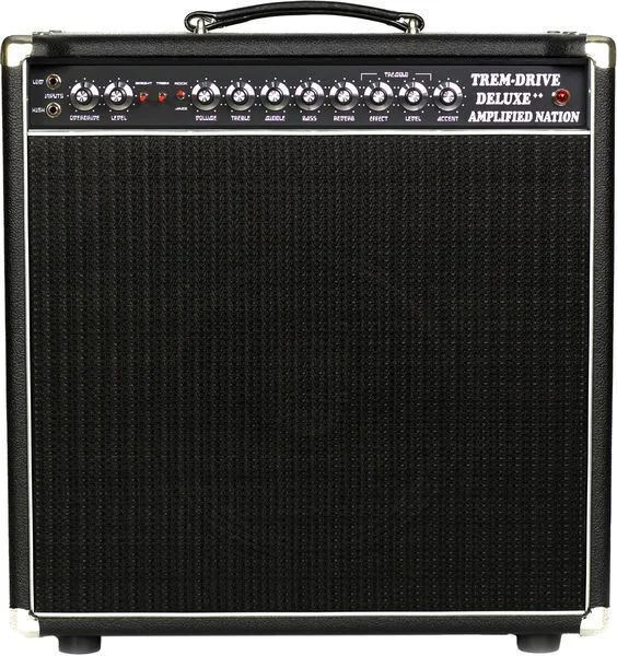  NEW
? Amplified Nation Trem-Drive Deluxe 22-watt 1 x 12-inch Tube Combo - Black Bronco with Celestion G12M-65 Creamback Speaker