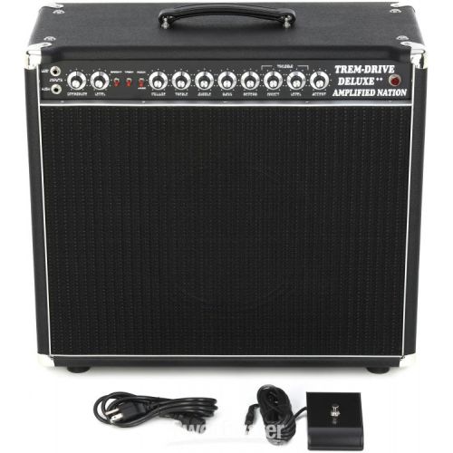  NEW
? Amplified Nation Trem-Drive Deluxe 22-watt 1 x 12-inch Tube Combo - Black Bronco with Celestion G12M-65 Creamback Speaker