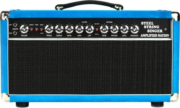  NEW
? Amplified Nation Steel String Singer 50-watt Tube Head - Turquoise Suede