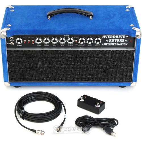  NEW
? Amplified Nation Overdrive Reverb 100-watt Tube Head - Royal Blue Suede