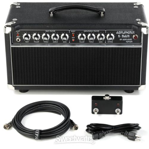  NEW
? Amplified Nation Ampliphonix and Gain 50-watt Tube Amplifier Head - Black Bronco