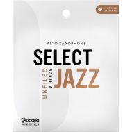 NEW
? D'Addario Organics Select Jazz Unfiled Alto Saxophone Reeds - 2 Medium (3-pack)