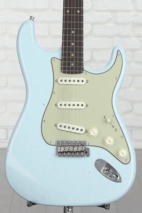 NEW
? Fender Custom Shop GT11 Journeyman Relic Stratocaster Electric Guitar - Sonic Blue, Sweetwater Exclusive