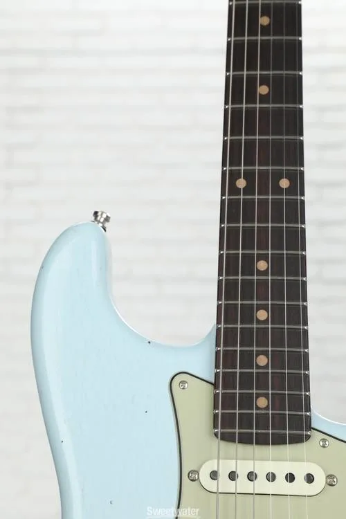  NEW
? Fender Custom Shop GT11 Journeyman Relic Stratocaster Electric Guitar - Sonic Blue, Sweetwater Exclusive