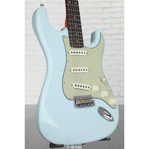  NEW
? Fender Custom Shop GT11 Journeyman Relic Stratocaster Electric Guitar - Sonic Blue, Sweetwater Exclusive