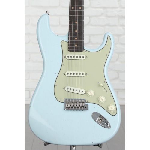  NEW
? Fender Custom Shop GT11 Journeyman Relic Stratocaster Electric Guitar - Sonic Blue, Sweetwater Exclusive