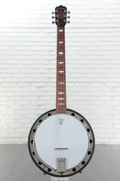  NEW
? Deering Artisan Goodtime Six-R Resonator Banjo - Dark Brown Stain