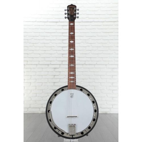  NEW
? Deering Artisan Goodtime Six-R Resonator Banjo - Dark Brown Stain