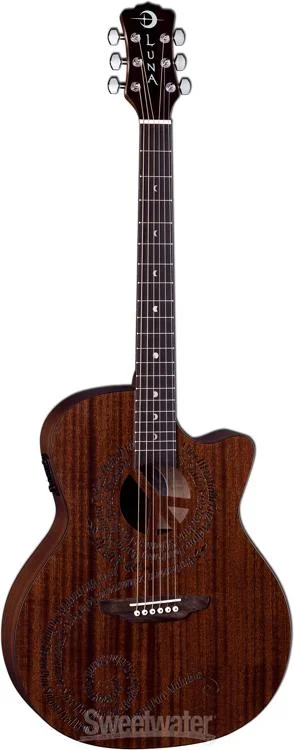  NEW
? Luna Gypsy Maluhia Peace Mahogany Acoustic-electric Guitar - Natural