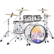 NEW
? PDP 25th-anniversary 4-piece Shell Pack - Clear Acrylic with Walnut-stained Hoops