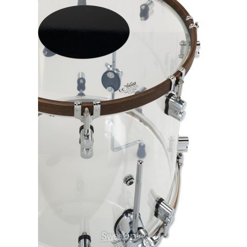  NEW
? PDP 25th-anniversary 4-piece Shell Pack - Clear Acrylic with Walnut-stained Hoops