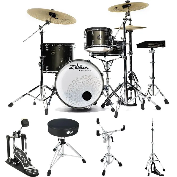 NEW
? Zildjian ALCHEM-E Gold 4-piece Electronic Drum Kit Essentials Bundle