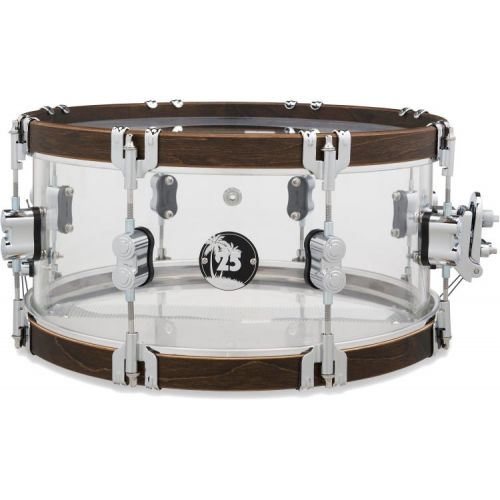  NEW
? PDP 25th-anniversary 5-piece Shell Pack (Matching Snare) - Clear Acrylic with Walnut-stained Hoops
