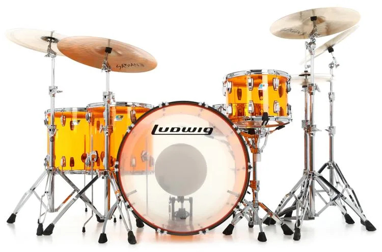 NEW
? Ludwig Vistalite Zep 4-piece Shell Pack - Amber