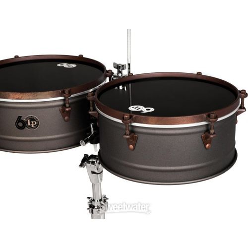  NEW
? Latin Percussion Limited-edition 60th-anniversary Timbales - 6.5-inch x 14-/15-inch, Antique Bronze