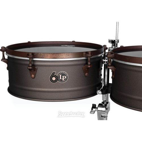  NEW
? Latin Percussion Limited-edition 60th-anniversary Timbales - 6.5-inch x 14-/15-inch, Antique Bronze