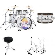 NEW
? PDP 25th-anniversary 5-piece Shell Pack Bundle - Clear Acrylic with Walnut-stained Hoops
