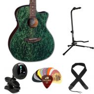 NEW
? Luna Gypsy Eucalyptus Acoustic-electric Guitar Essentials Bundle - Trans Teal