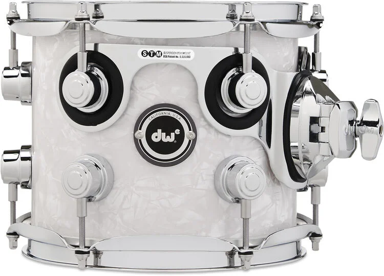  NEW
? DW DWe e33 Mounted Tom - 7 inch x 8 inch, White Marine Pearl FinishPly