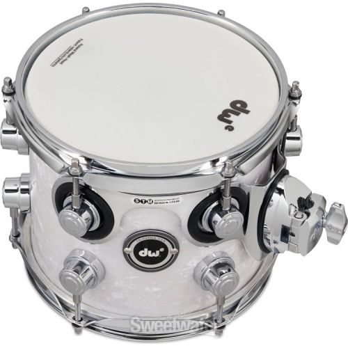  NEW
? DW DWe e33 Mounted Tom - 7 inch x 8 inch, White Marine Pearl FinishPly