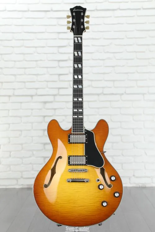  NEW
? Eastman Guitars T486-GB Thinline Semi-hollowbody Electric Guitar - Goldburst