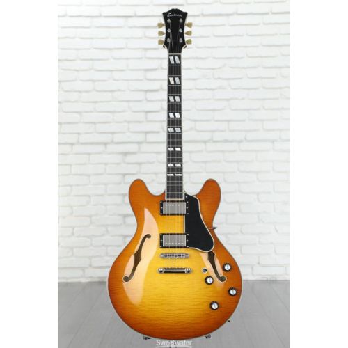  NEW
? Eastman Guitars T486-GB Thinline Semi-hollowbody Electric Guitar - Goldburst