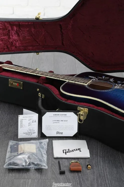  NEW
? Gibson Acoustic Hummingbird Ultima Acoustic Guitar - Viper Blue Burst, Sweetwater Exclusive