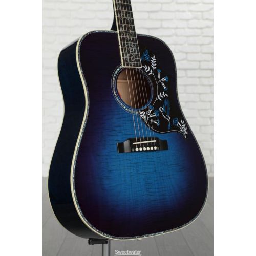  NEW
? Gibson Acoustic Hummingbird Ultima Acoustic Guitar - Viper Blue Burst, Sweetwater Exclusive