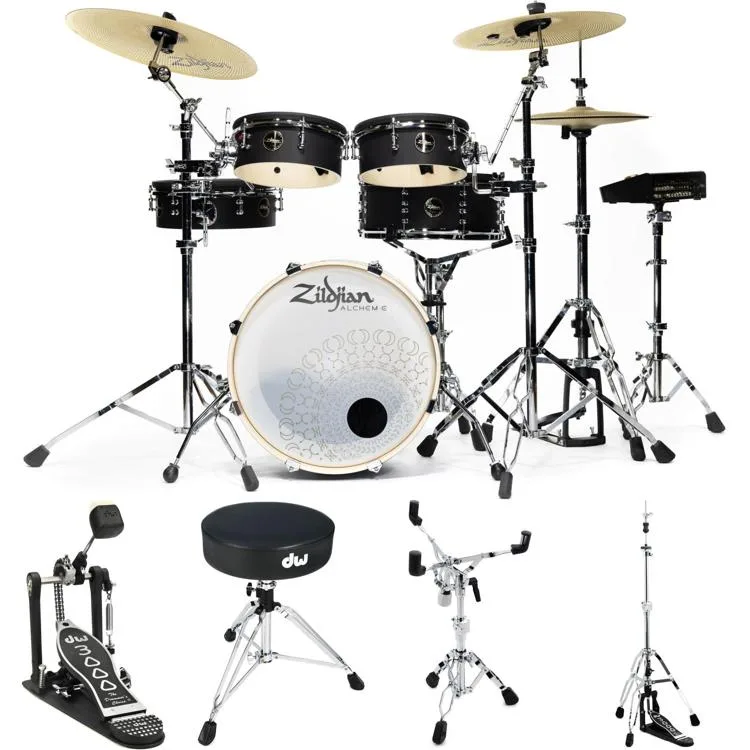 NEW
? Zildjian ALCHEM-E Bronze EX 5-piece Electronic Drum Kit Essentials