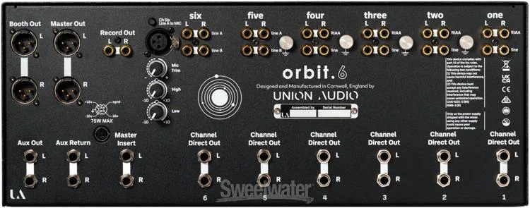  NEW
? Union Audio Orbit.6 Rackmounted 6-channel Rotary DJ Mixer - Gold 10th Anniversary Edition, 4U