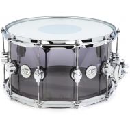 NEW
? DW Design Series Acrylic Snare Drum - 8 inch x 14 inch, Smoke Glass